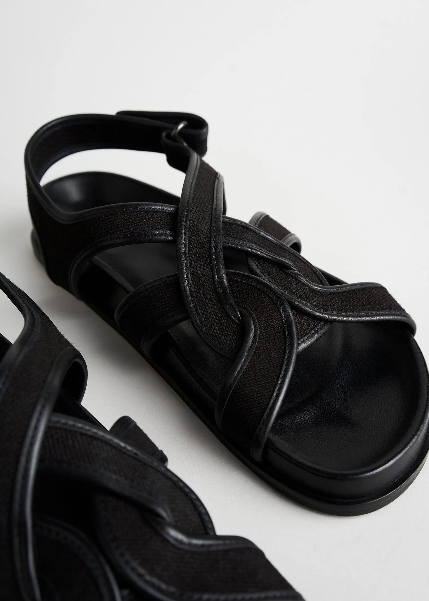 Chunky canvas sandals black sold by Toteme product image thumbnail 4