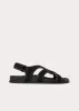 Chunky canvas sandals black sold by Toteme