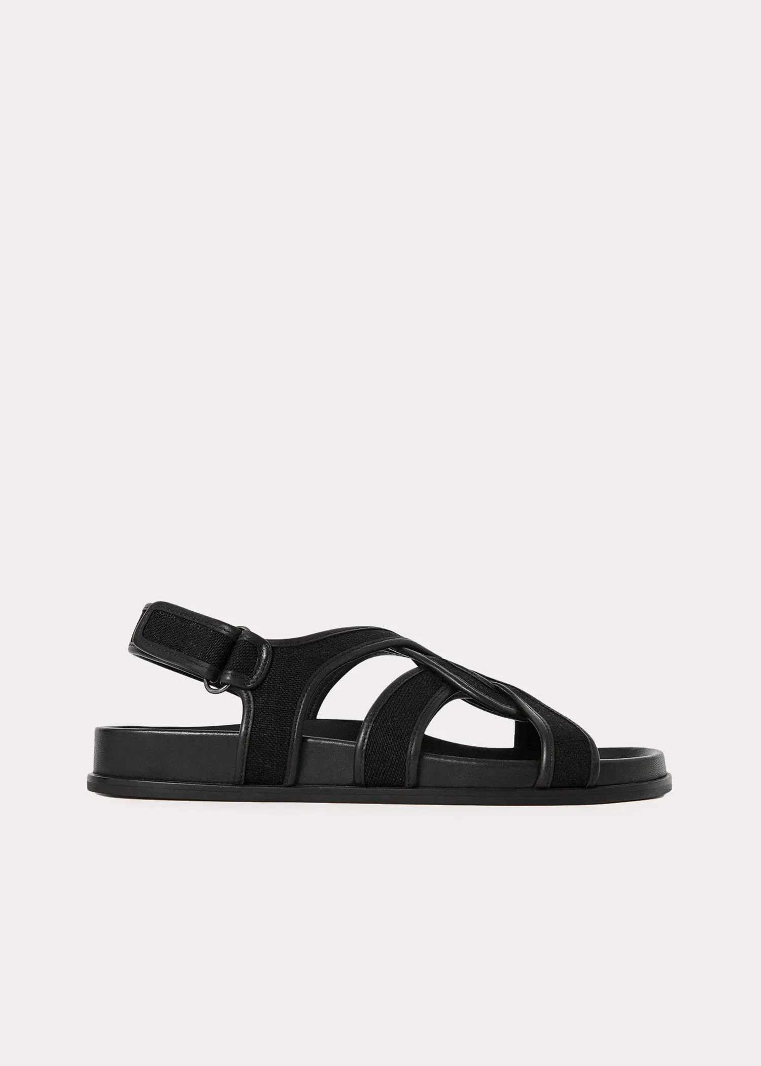 Chunky canvas sandals black sold by Toteme