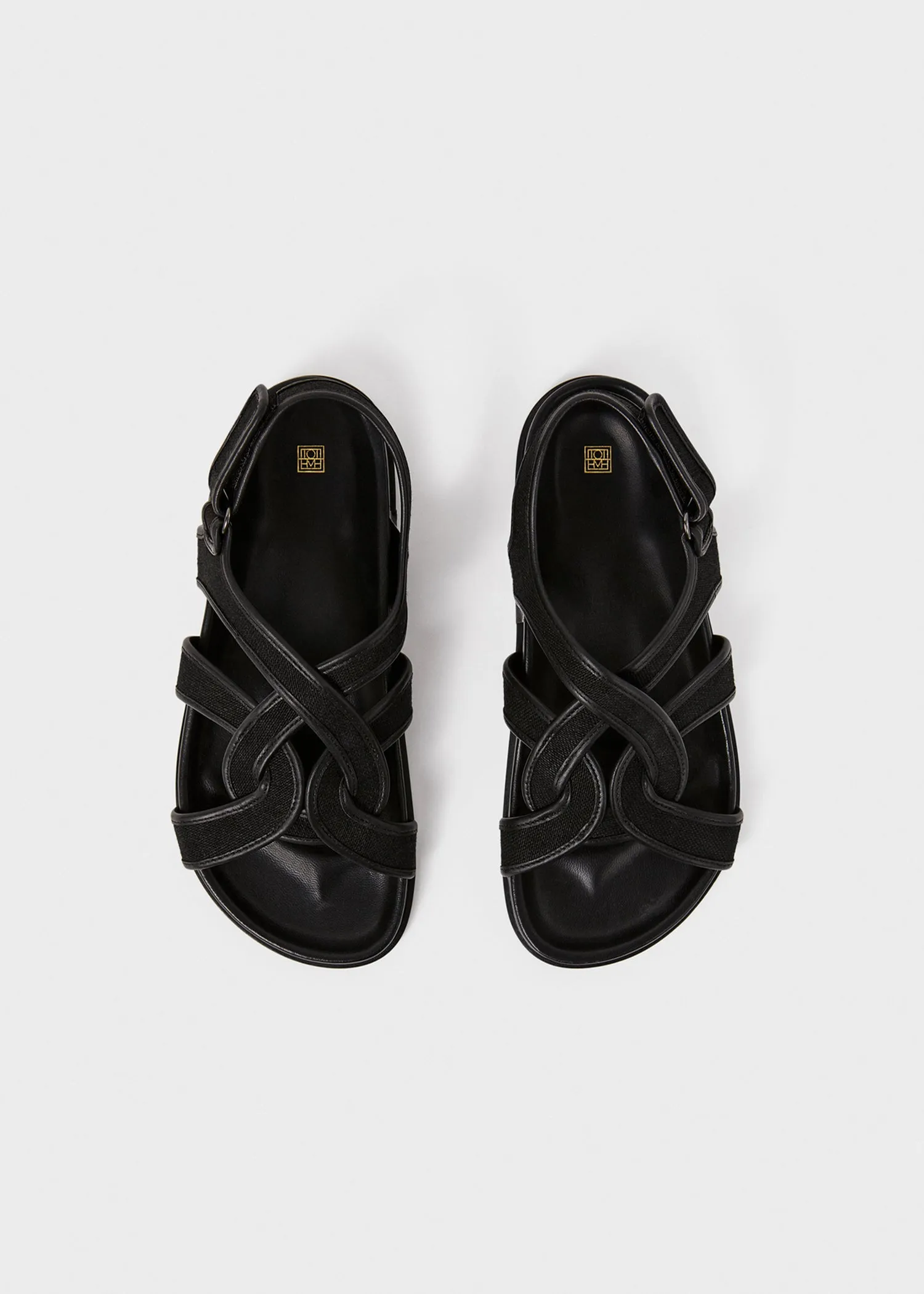 Chunky canvas sandals black sold by Toteme product image thumbnail 3