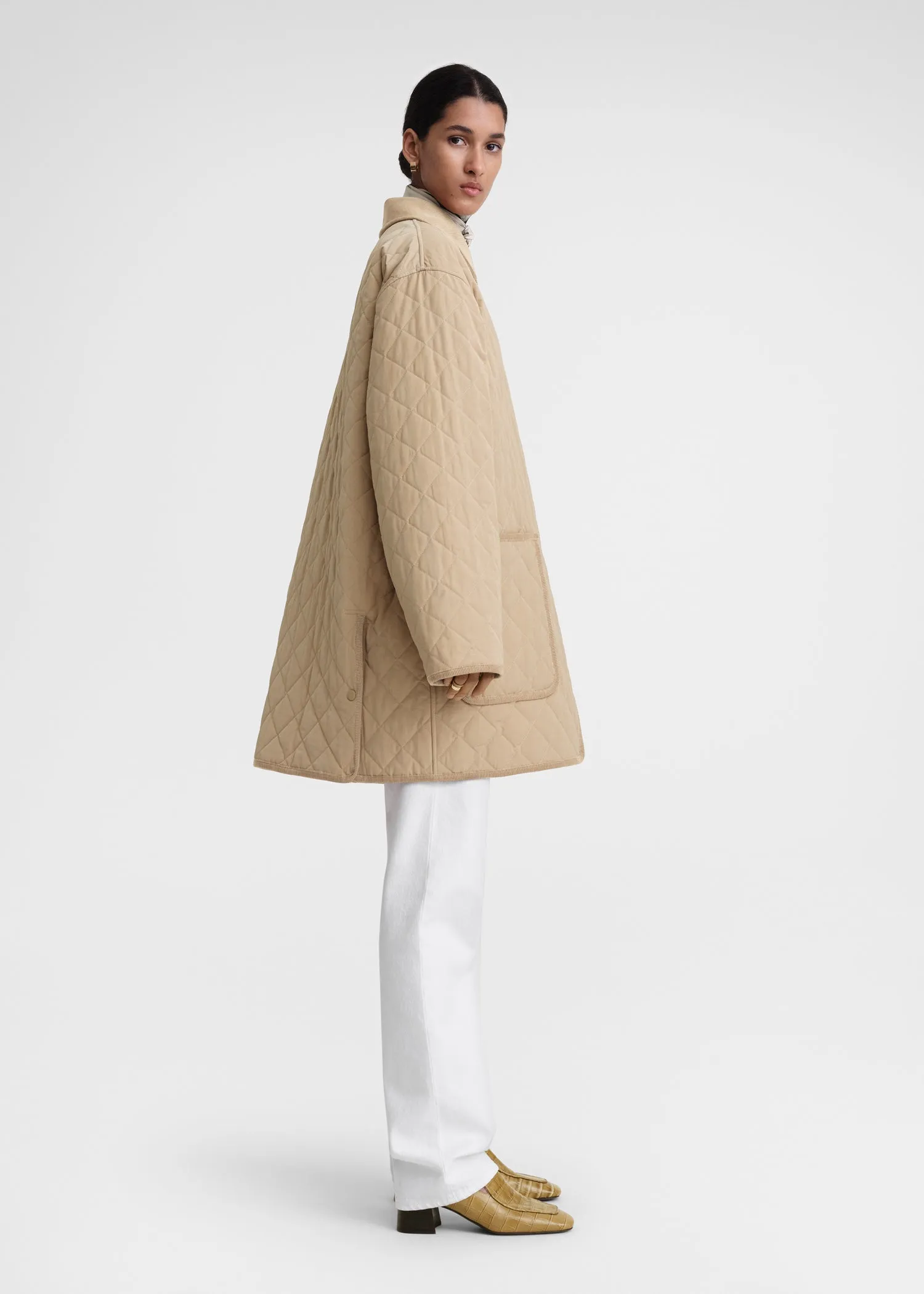 Quilted barn jacket biscuit sold by Toteme product image thumbnail 2