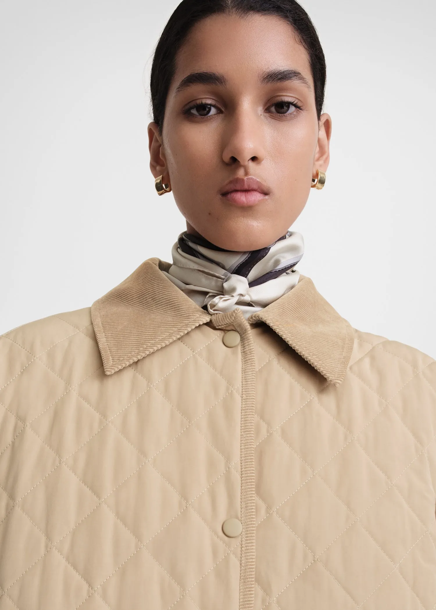 Quilted barn jacket biscuit sold by Toteme product image thumbnail 4