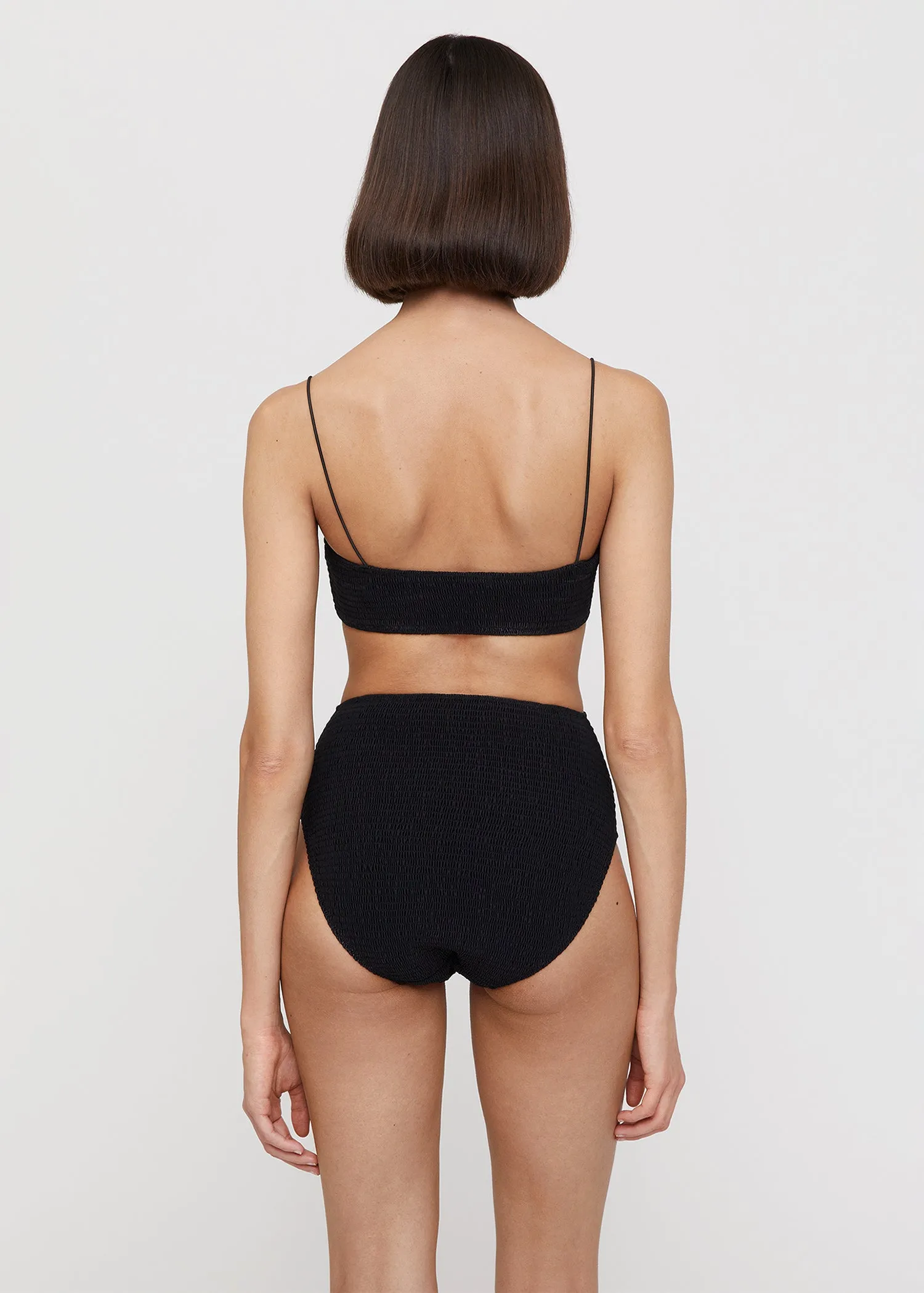 Smocked bikini bottoms black sold by Toteme product image thumbnail 3