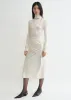 Draped fine knit skirt off-white sold by Toteme