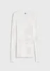 Slim chenille knit white sold by Toteme