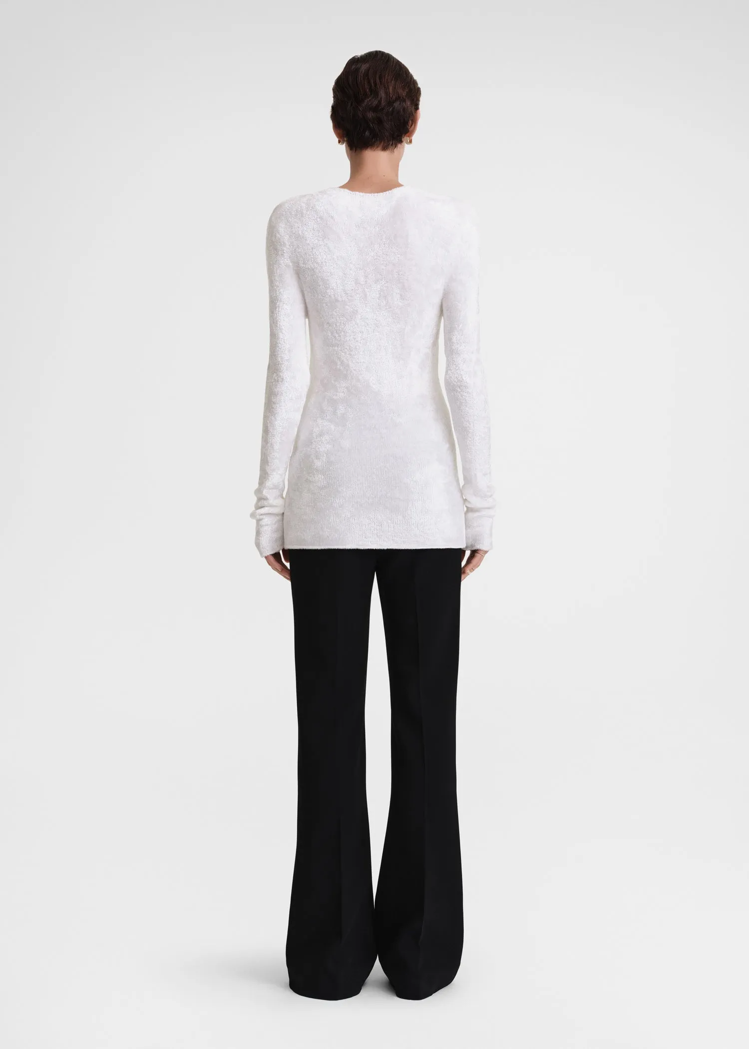 Slim chenille knit white sold by Toteme product image thumbnail 3