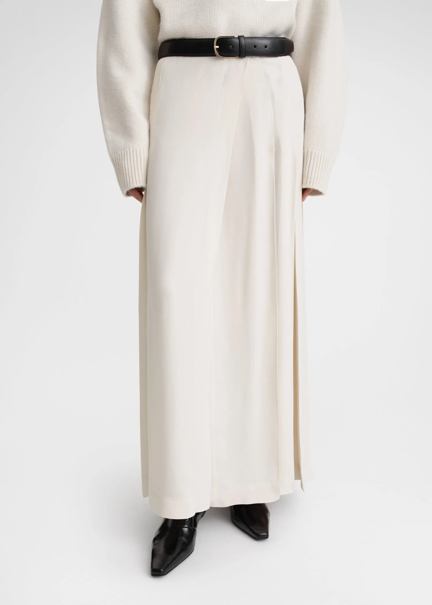 Pleated wrap skirt snow sold by Toteme product image thumbnail 4