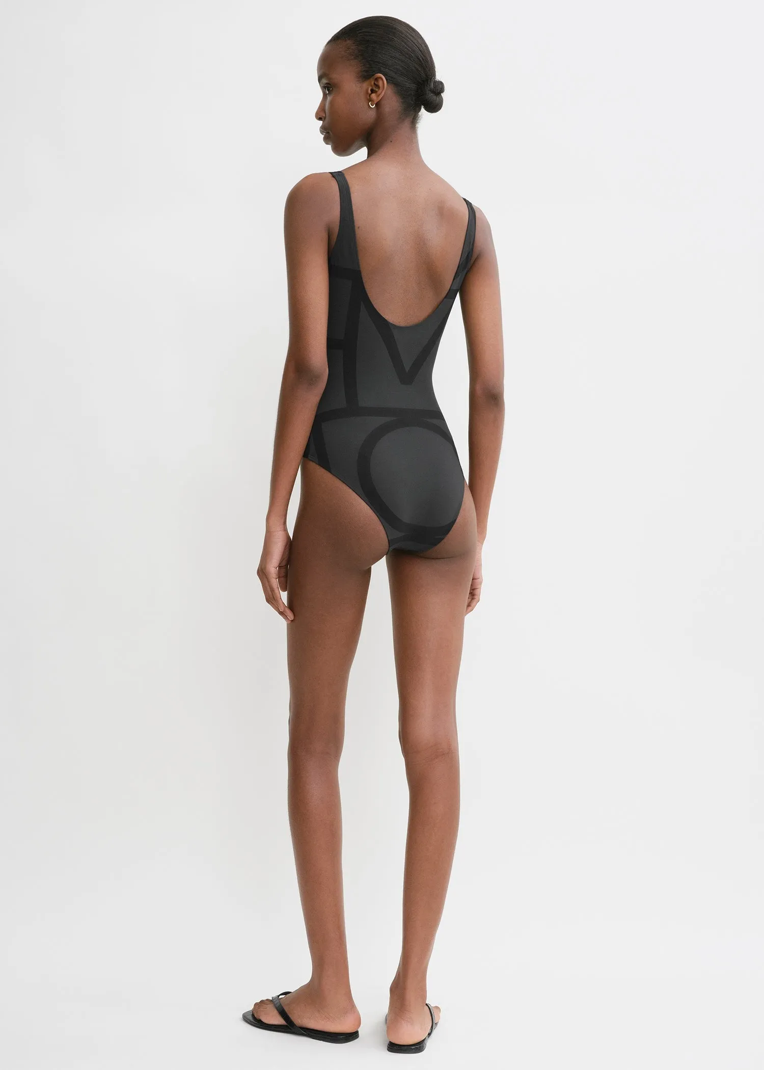 Monogram swimsuit black/black sold by Toteme product image thumbnail 3