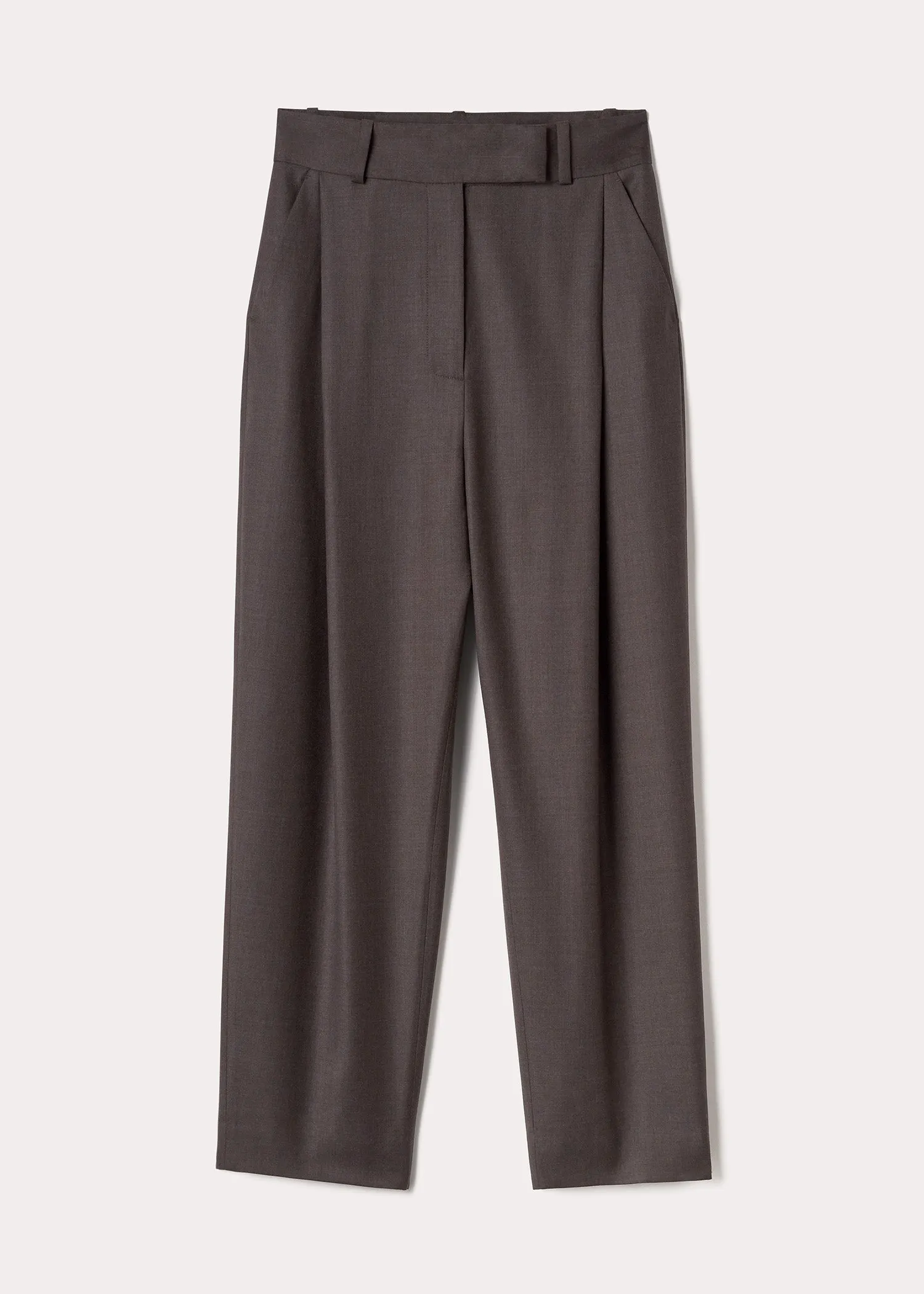 Deep pleat wool trousers mole sold by Toteme product image thumbnail 4