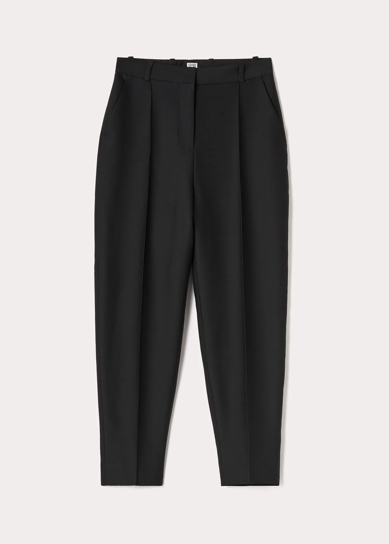 Sewn pleat wool trousers black sold by Toteme product image thumbnail 4