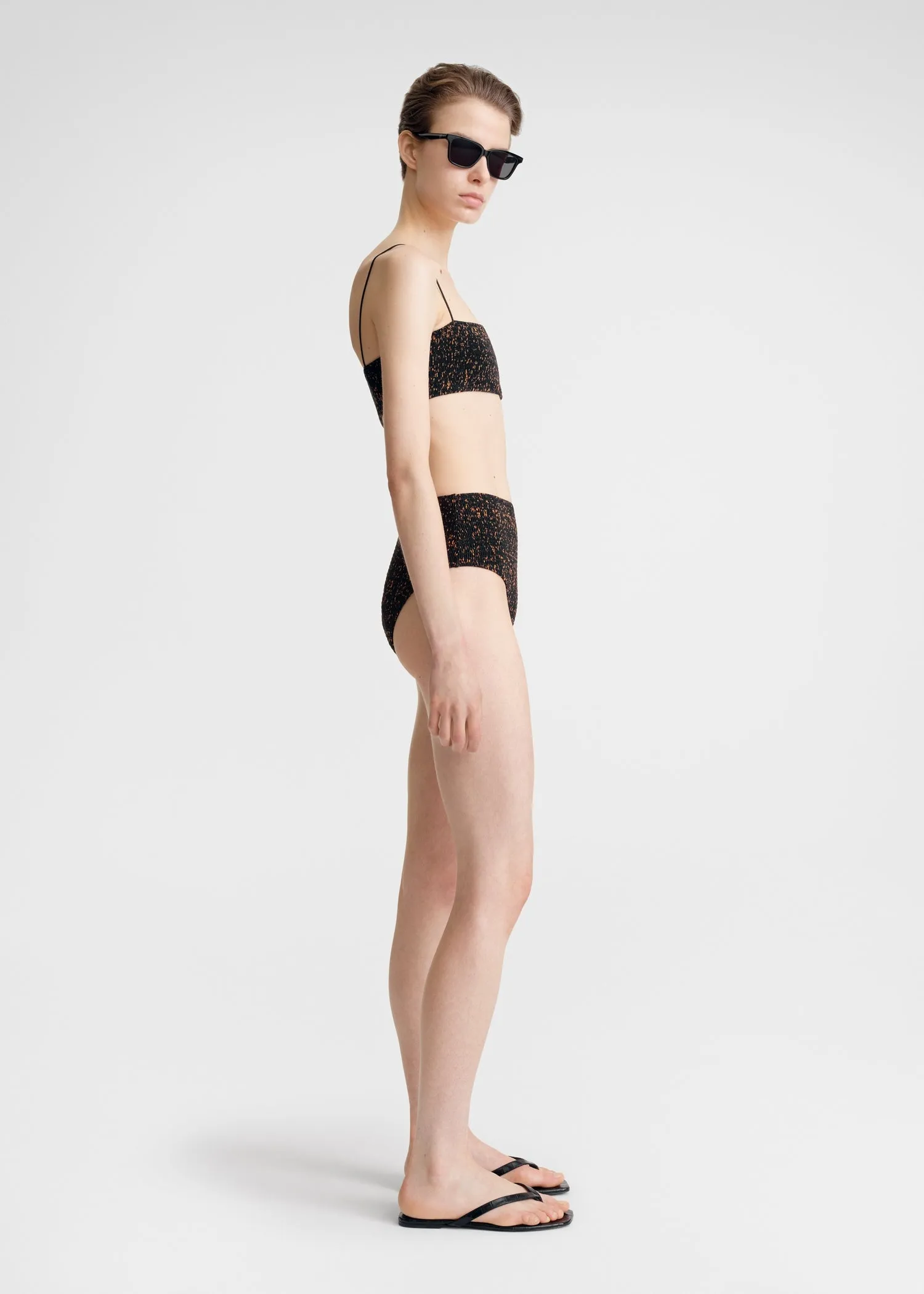 Smocked bikini bottoms tortoise sold by Toteme product image thumbnail 2