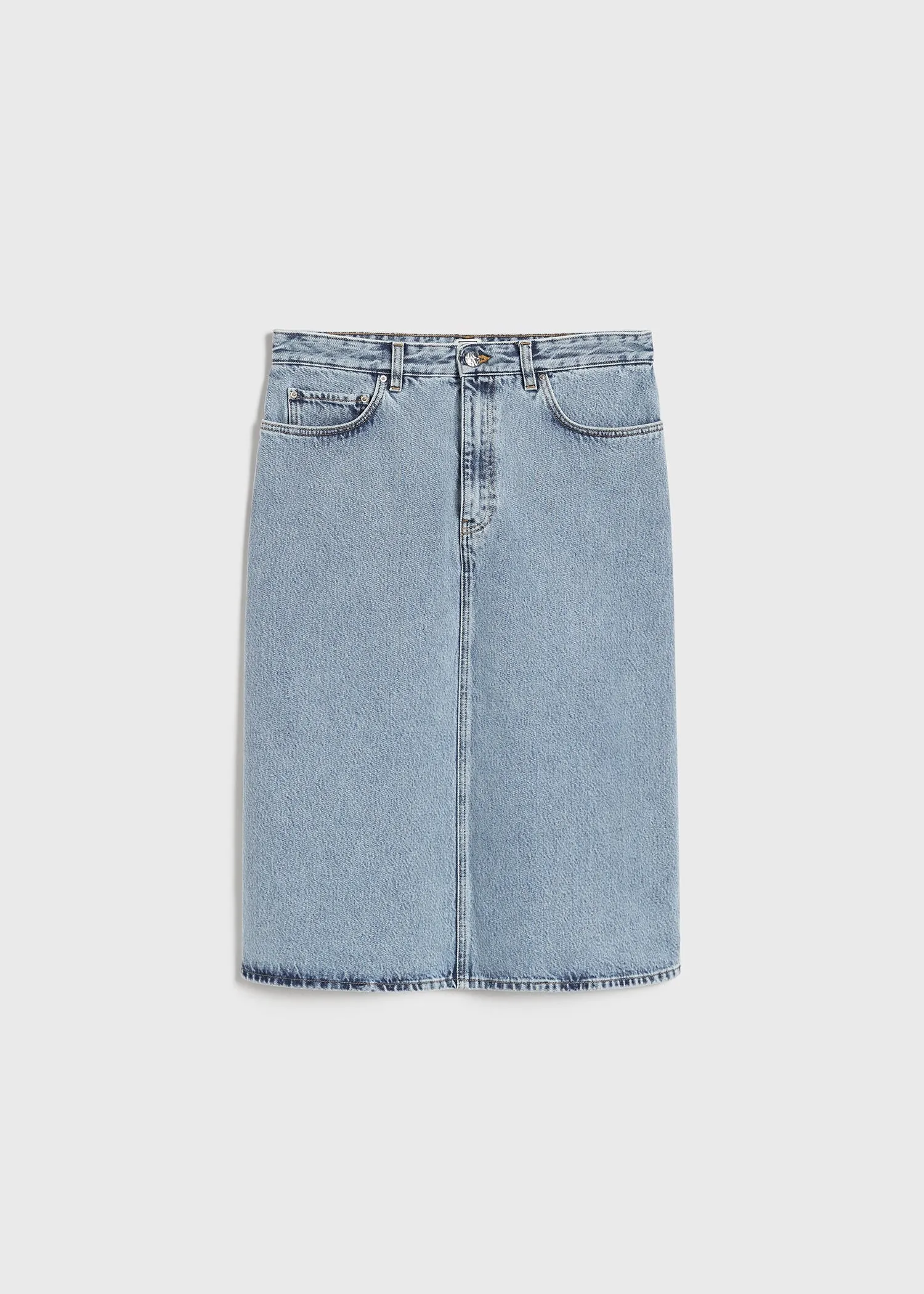 Denim midi skirt cool blue sold by Toteme product image thumbnail 5