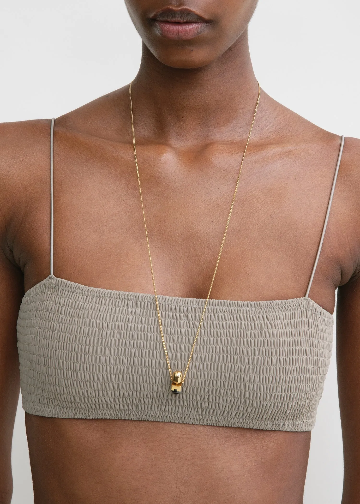 Smocked bikini top dove sold by Toteme product image thumbnail 4