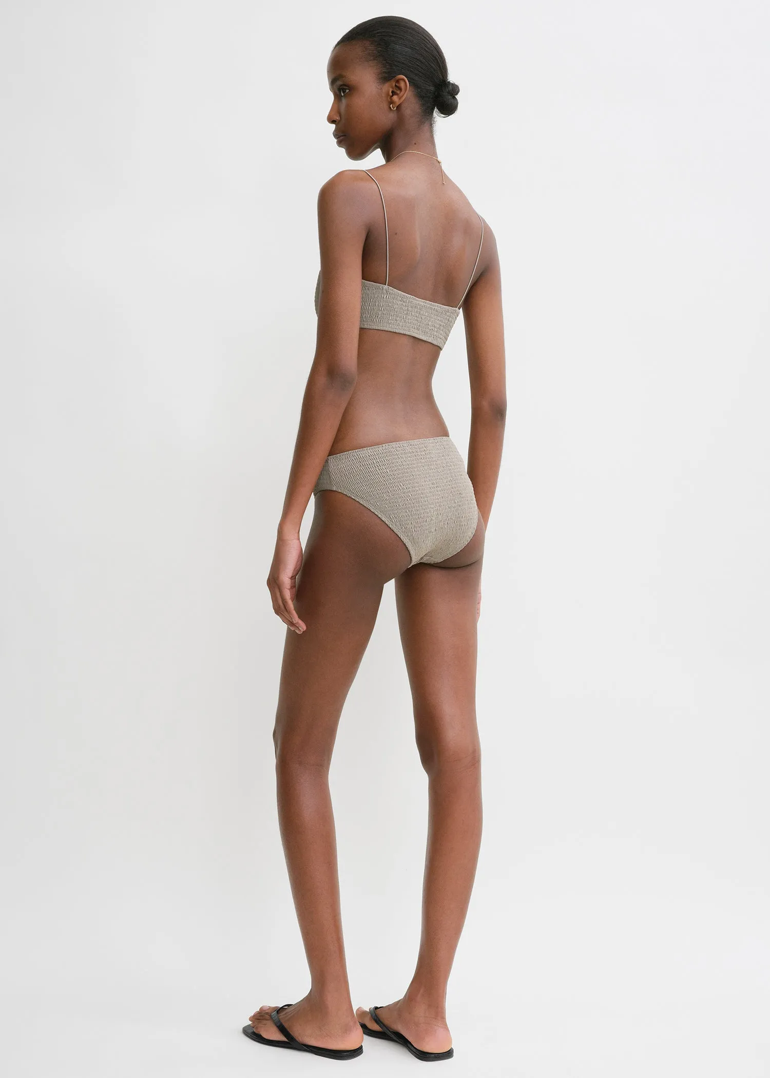 Smocked bikini top dove sold by Toteme product image thumbnail 3