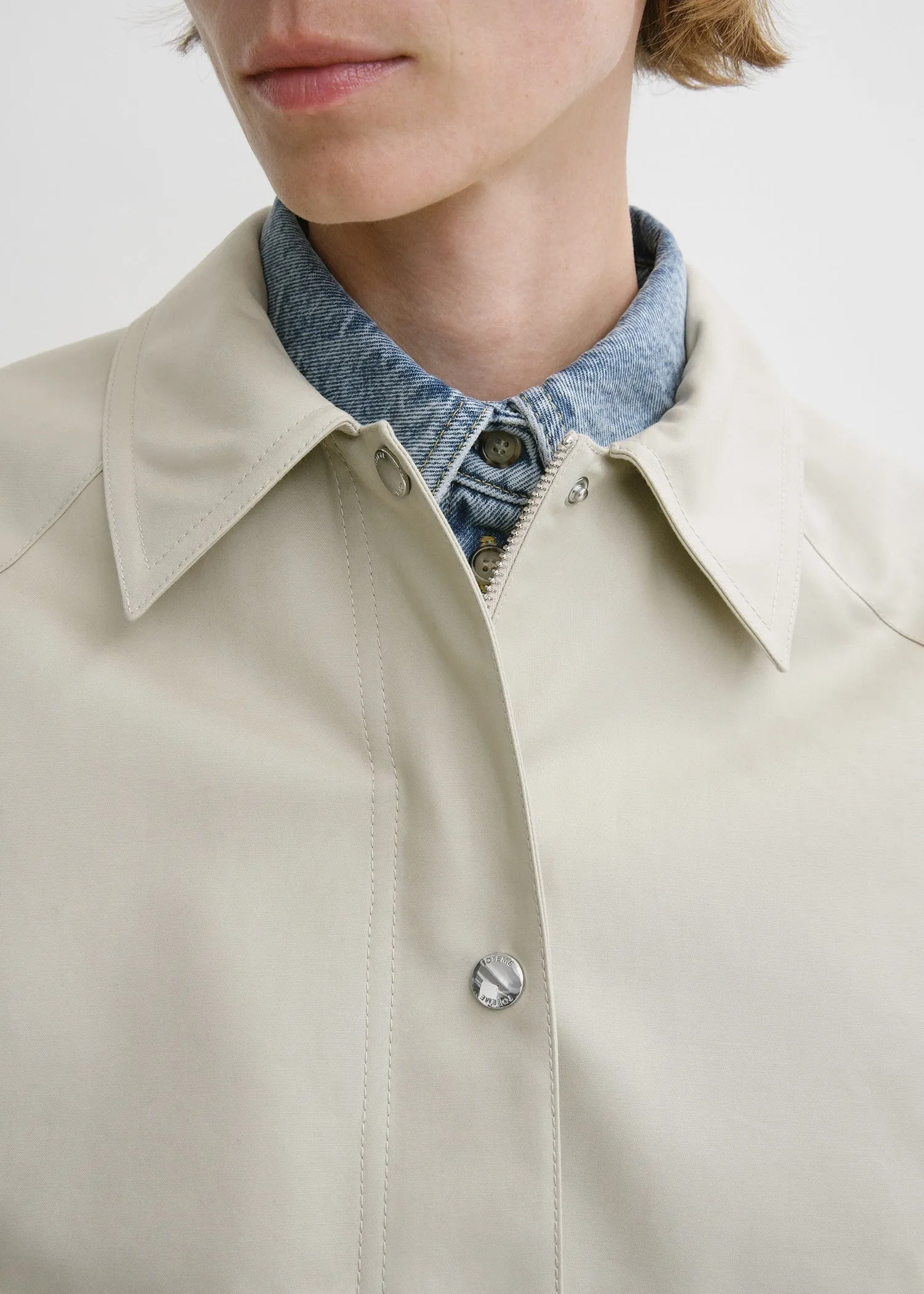 Cropped cotton jacket sand sold by Toteme product image thumbnail 5