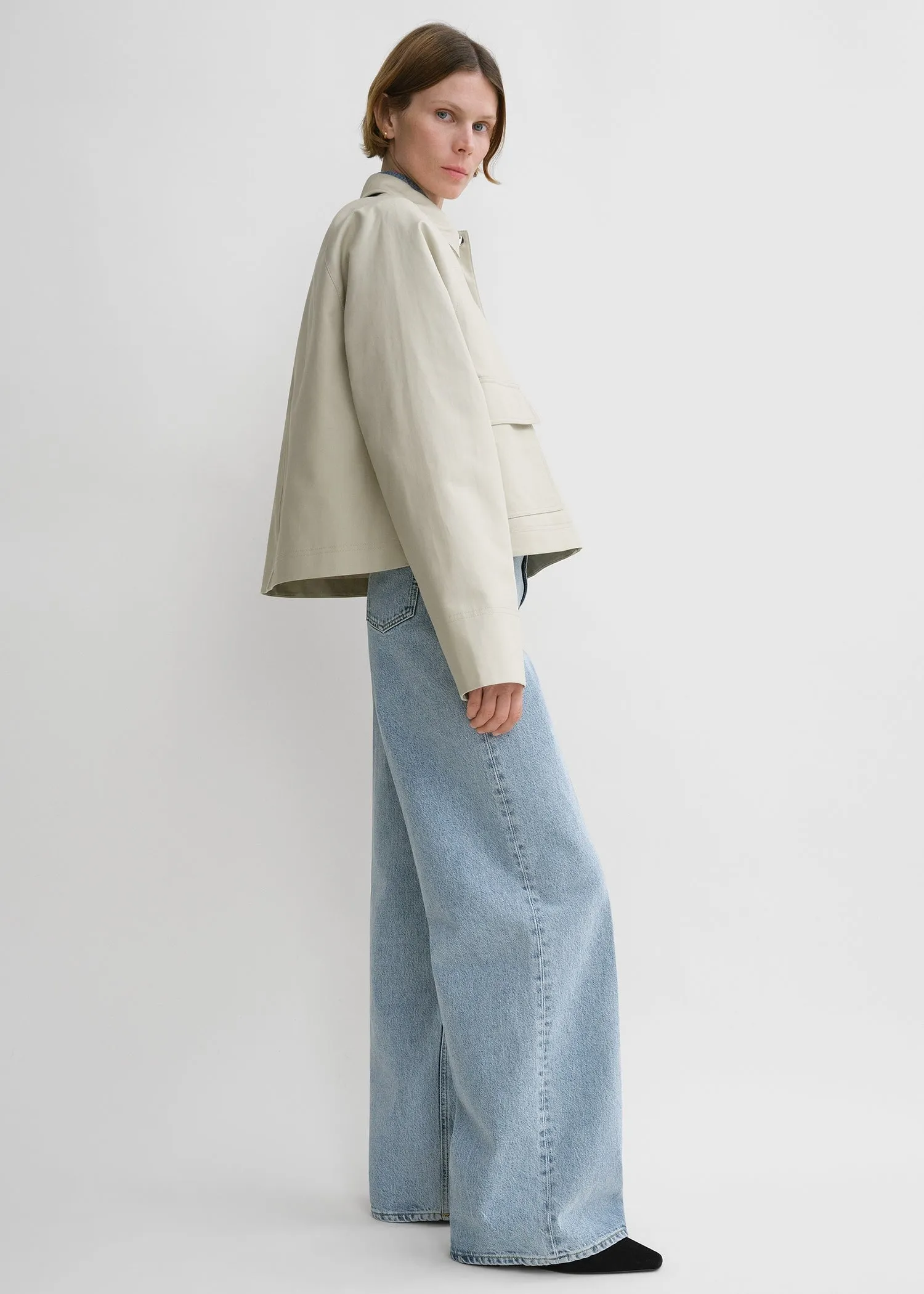 Cropped cotton jacket sand sold by Toteme product image thumbnail 2