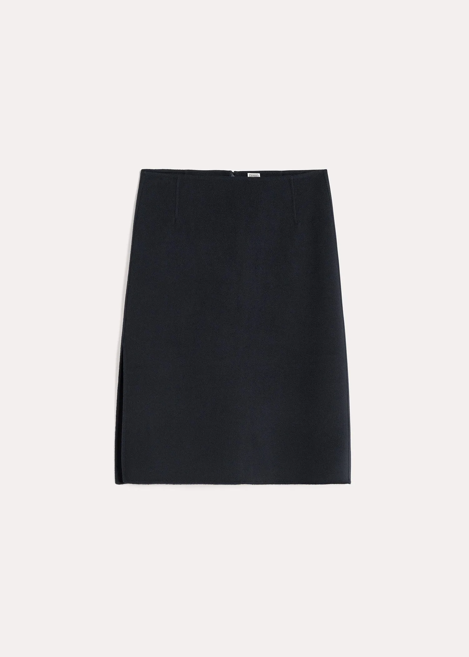 Side-split doublé skirt navy sold by Toteme product image thumbnail 5