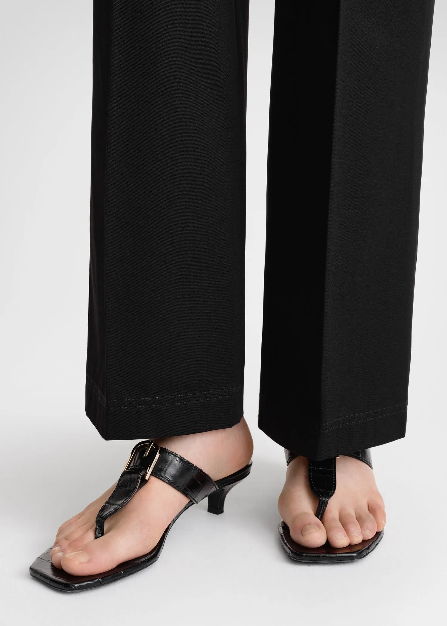 The Belted Croco Flip-Flop Heel black sold by Toteme product image thumbnail 2