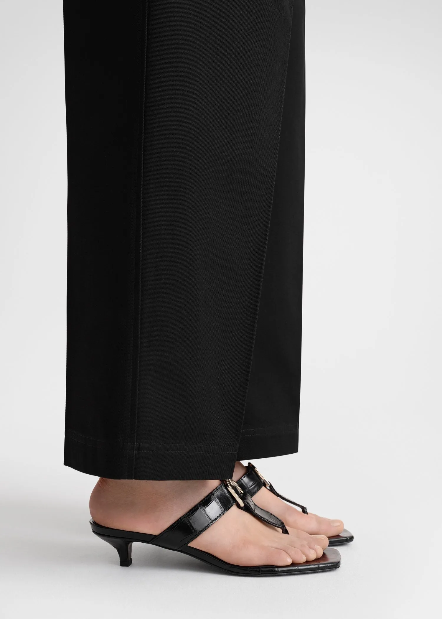 The Belted Croco Flip-Flop Heel black sold by Toteme product image thumbnail 3