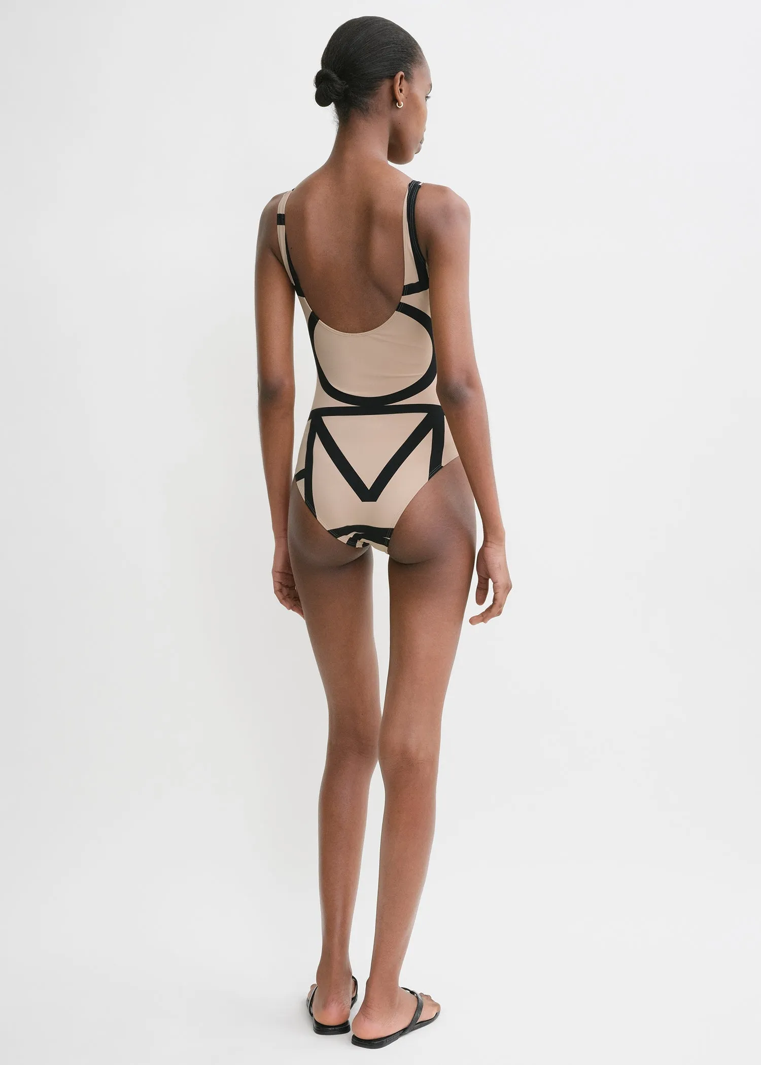 Monogram swimsuit beige sold by Toteme product image thumbnail 3