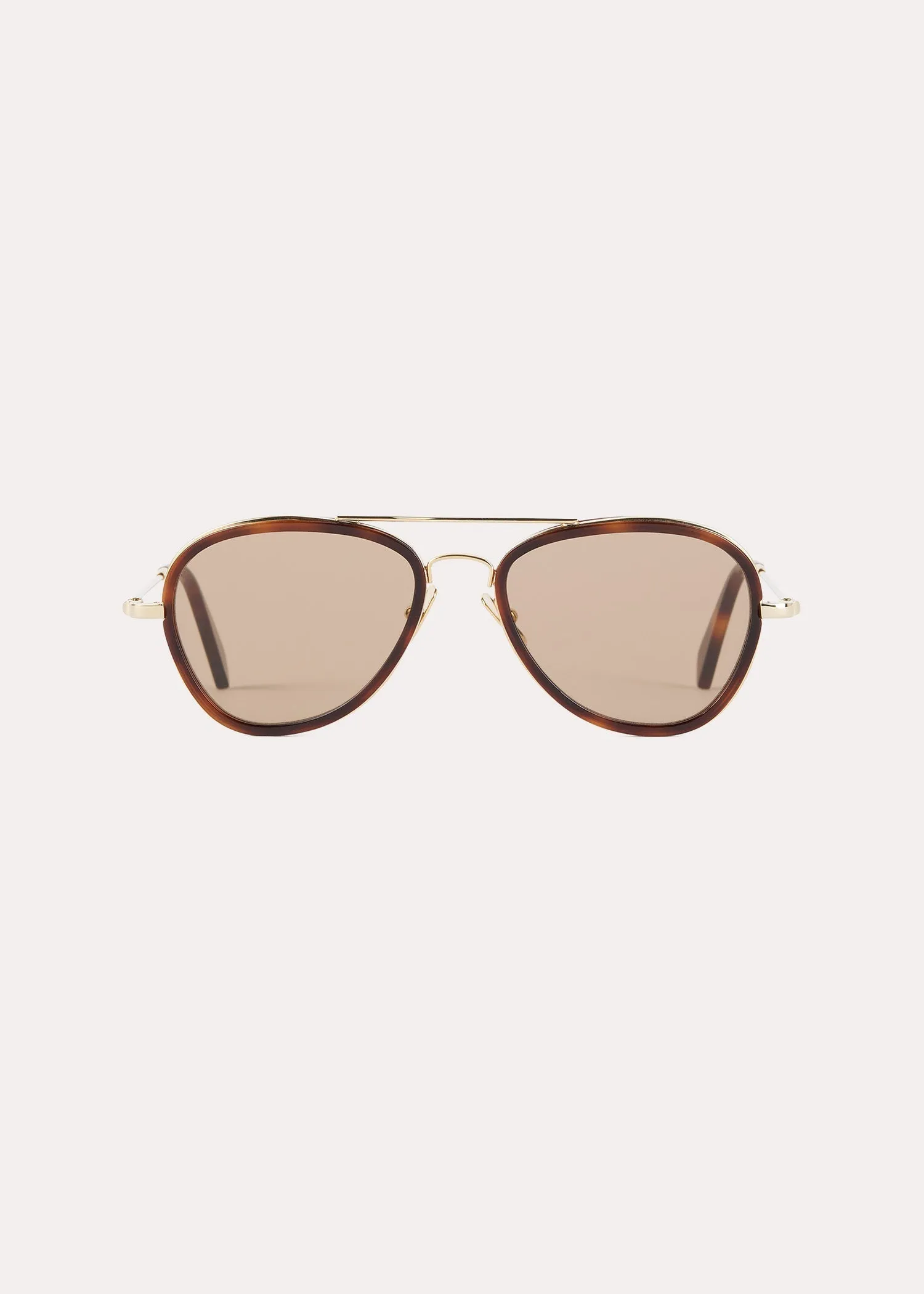 Aviator sunglasses light Havana sold by Toteme