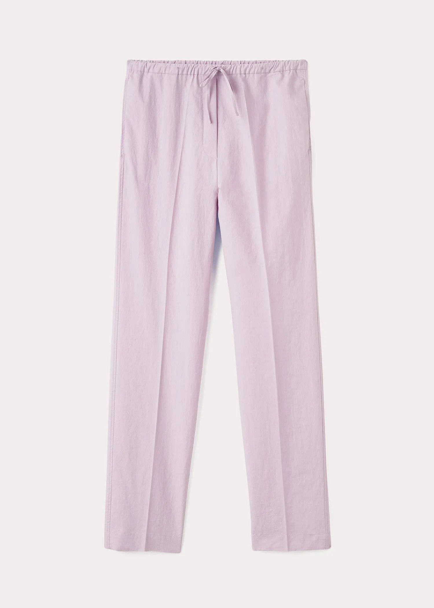 Press-creased drawstring trousers lilac sold by Toteme product image thumbnail 5
