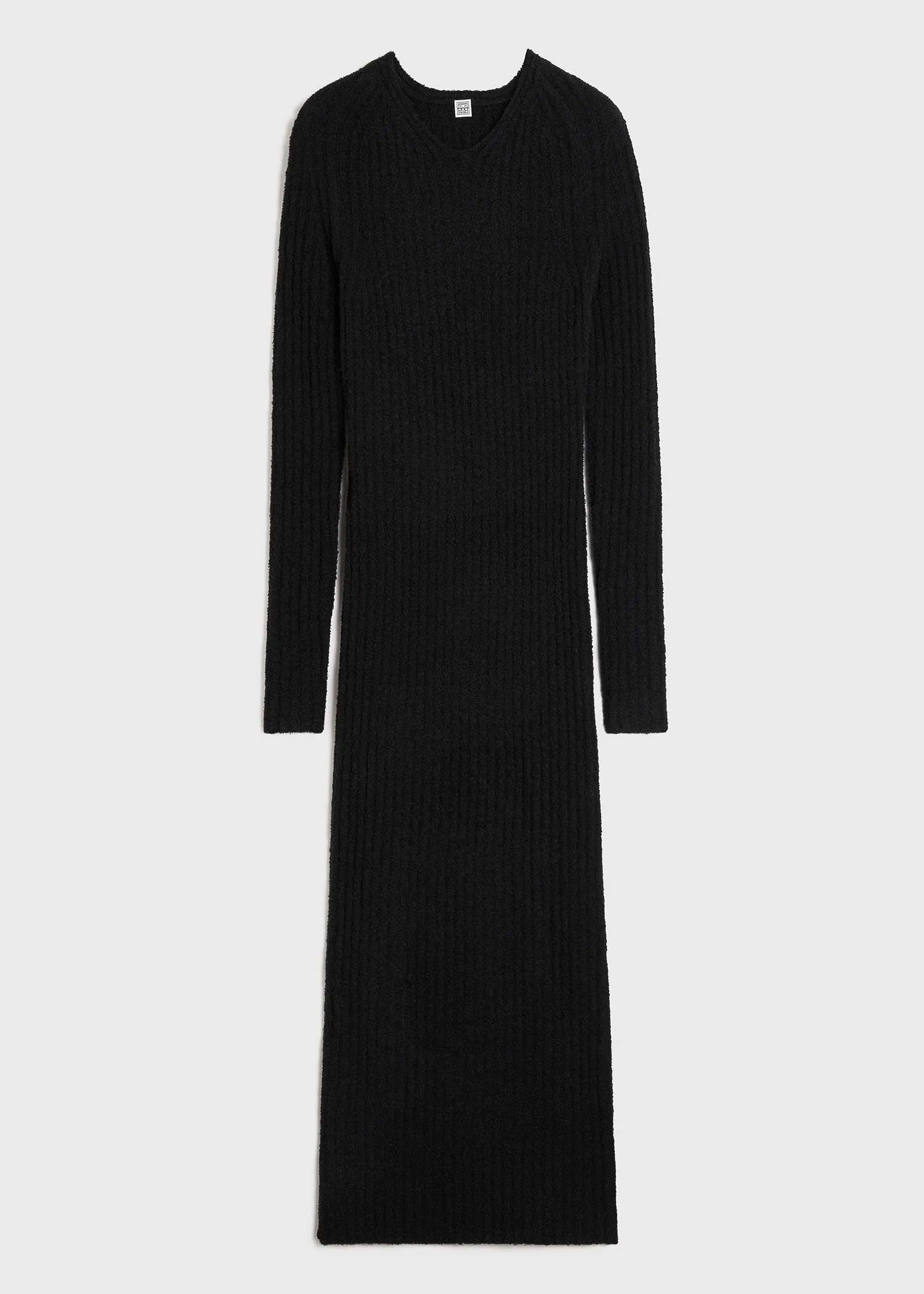 Ribbed merino blend dress black sold by Toteme product image thumbnail 5