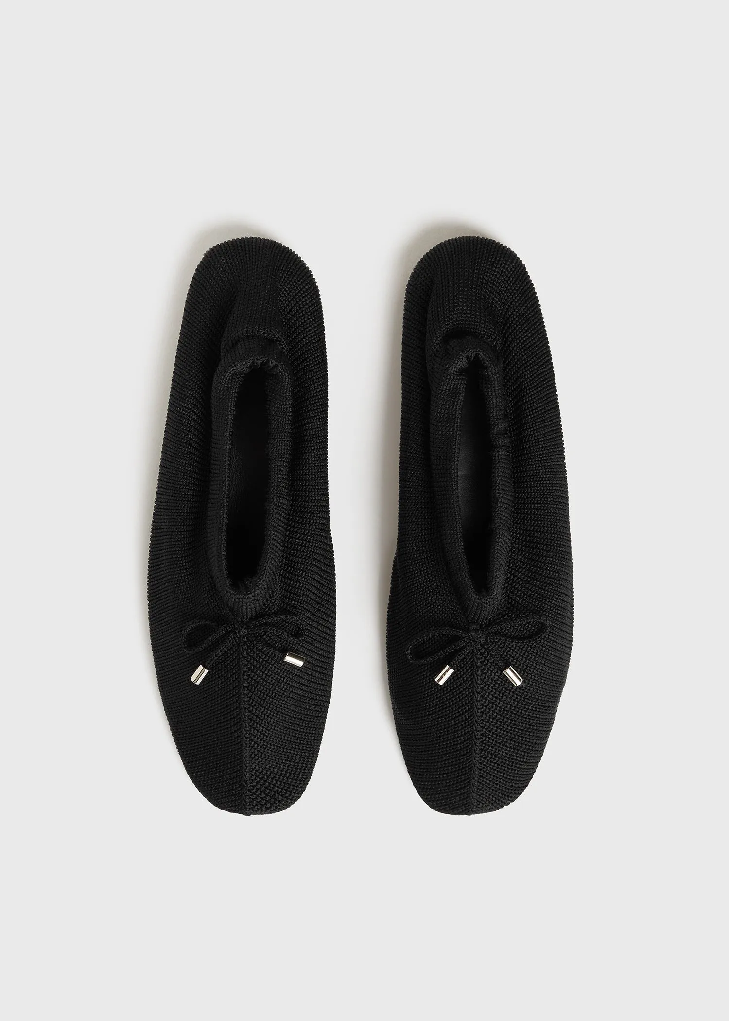 Knitted ballerinas black sold by Toteme product image thumbnail 4