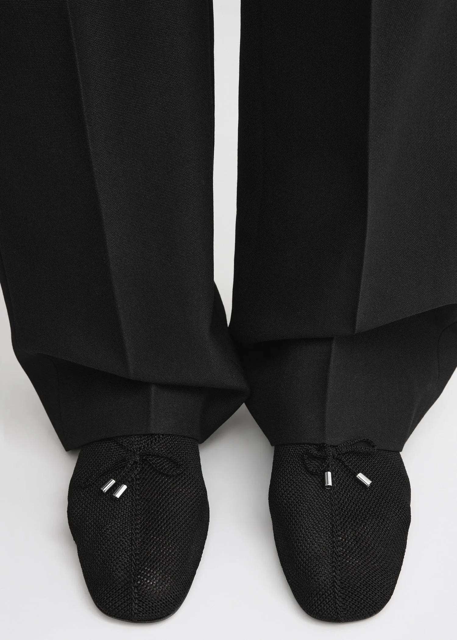 Knitted ballerinas black sold by Toteme product image thumbnail 2