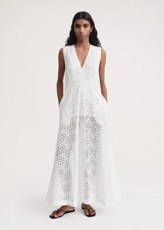 Broderie anglaise dress white sold by Toteme