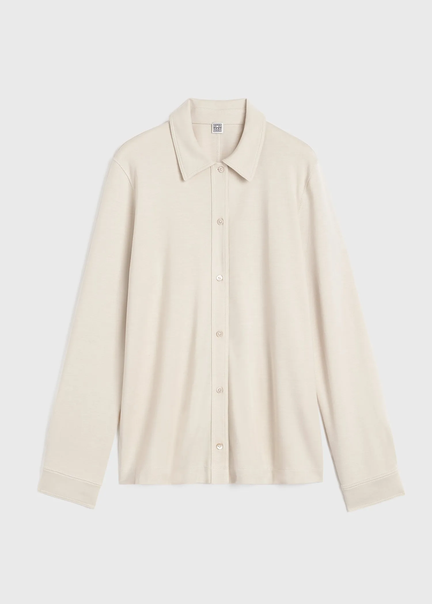 Jersey button shirt ecru sold by Toteme product image thumbnail 5