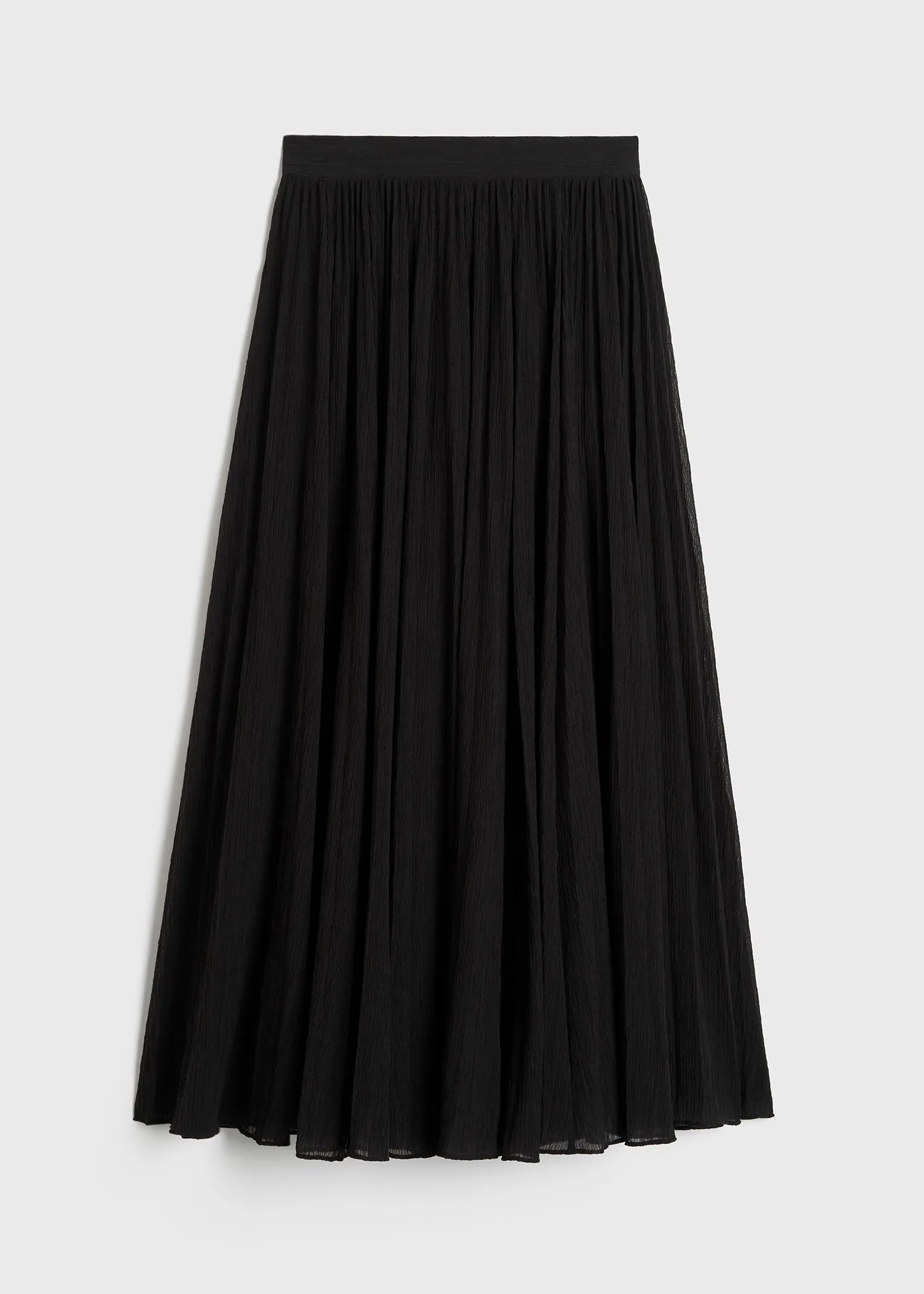 Crinkled plissé skirt black sold by Toteme product image thumbnail 5