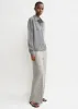 Raglan-sleeve cashmere cardigan grey melange sold by Toteme