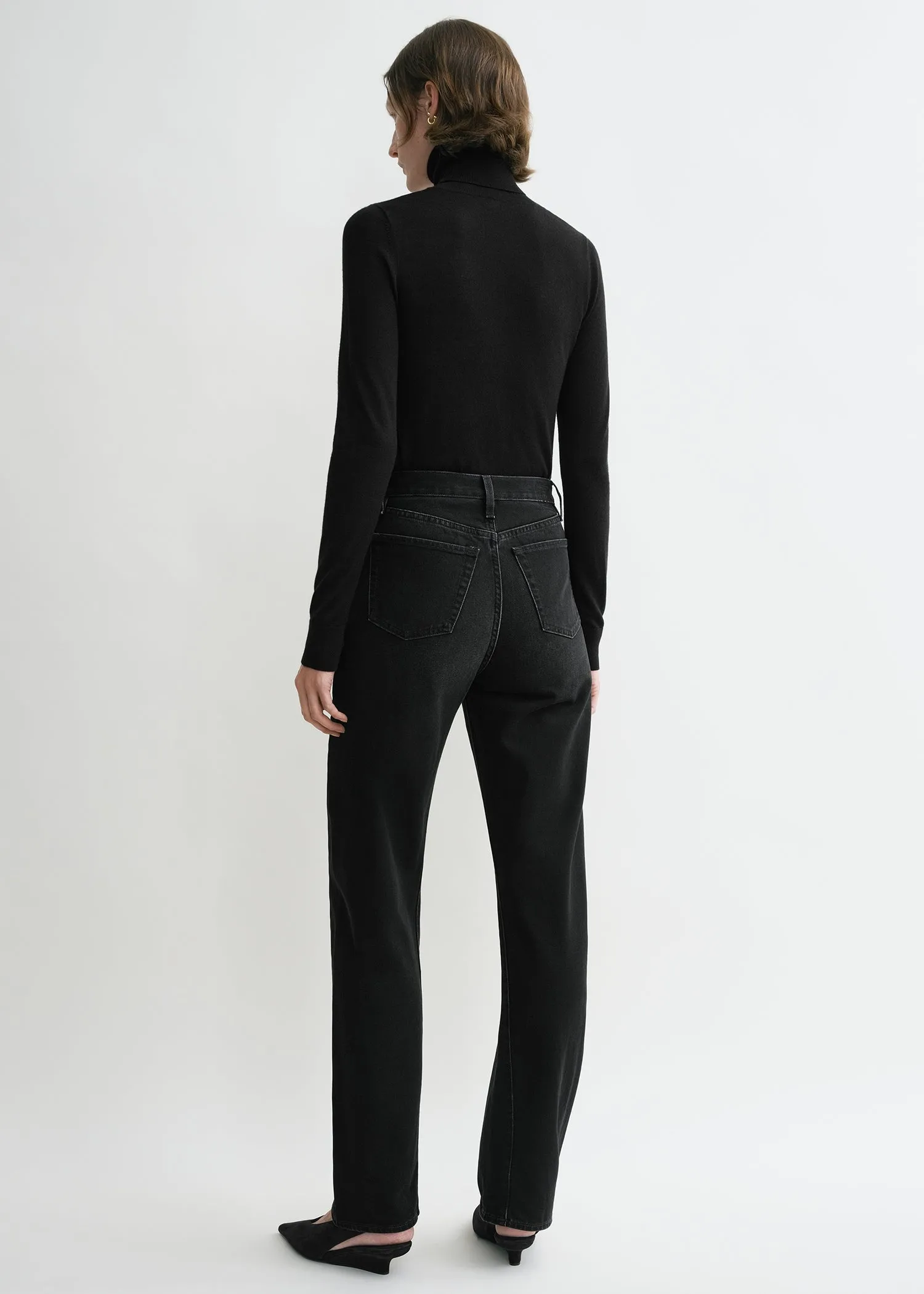 Twisted seam denim full length faded black sold by Toteme product image thumbnail 3