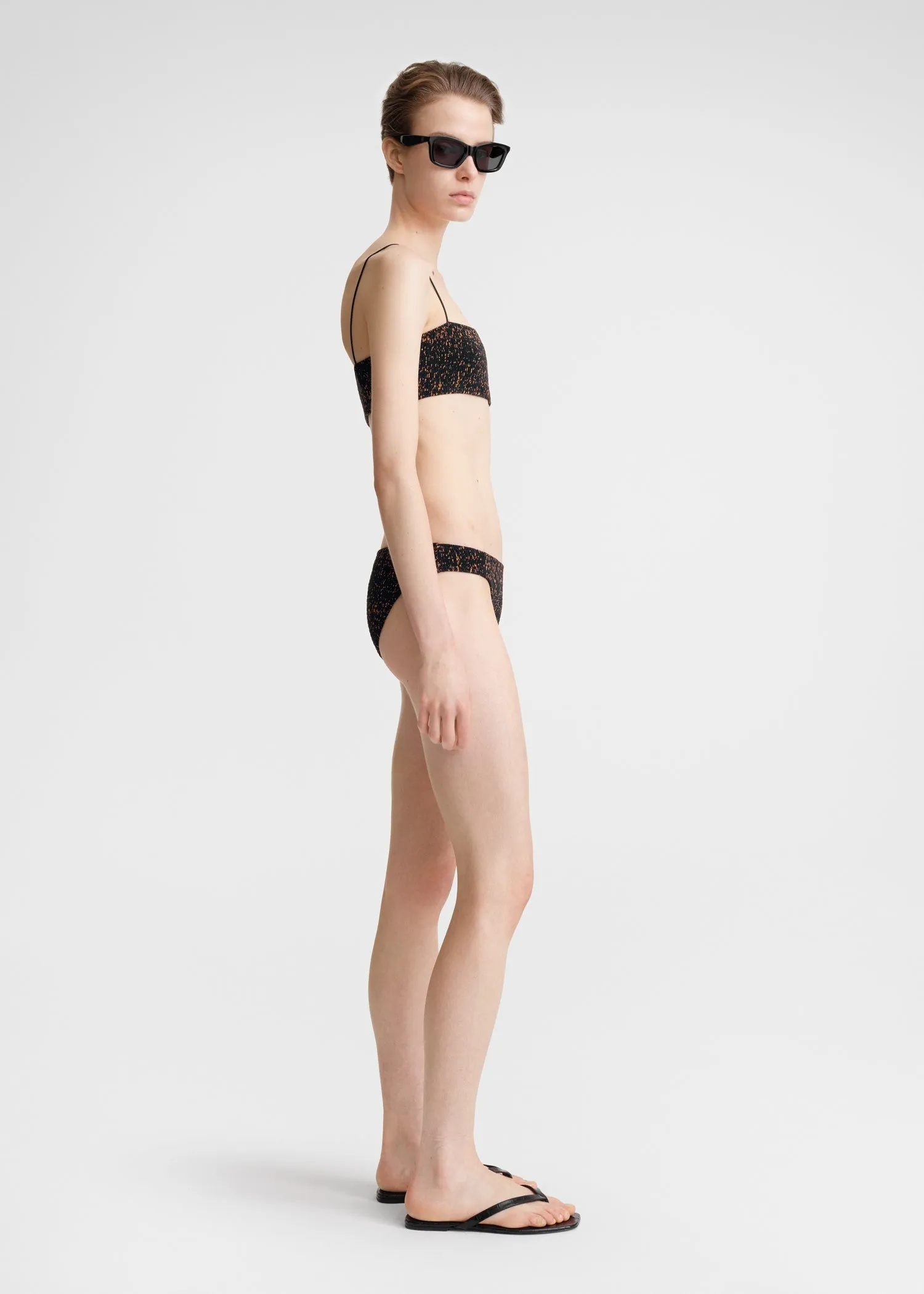 Smocked mini bikini bottoms tortoise sold by Toteme product image thumbnail 2
