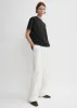 Straight cotton tee black sold by Toteme
