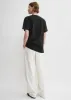 Straight cotton tee black sold by Toteme