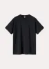 Straight cotton tee black sold by Toteme