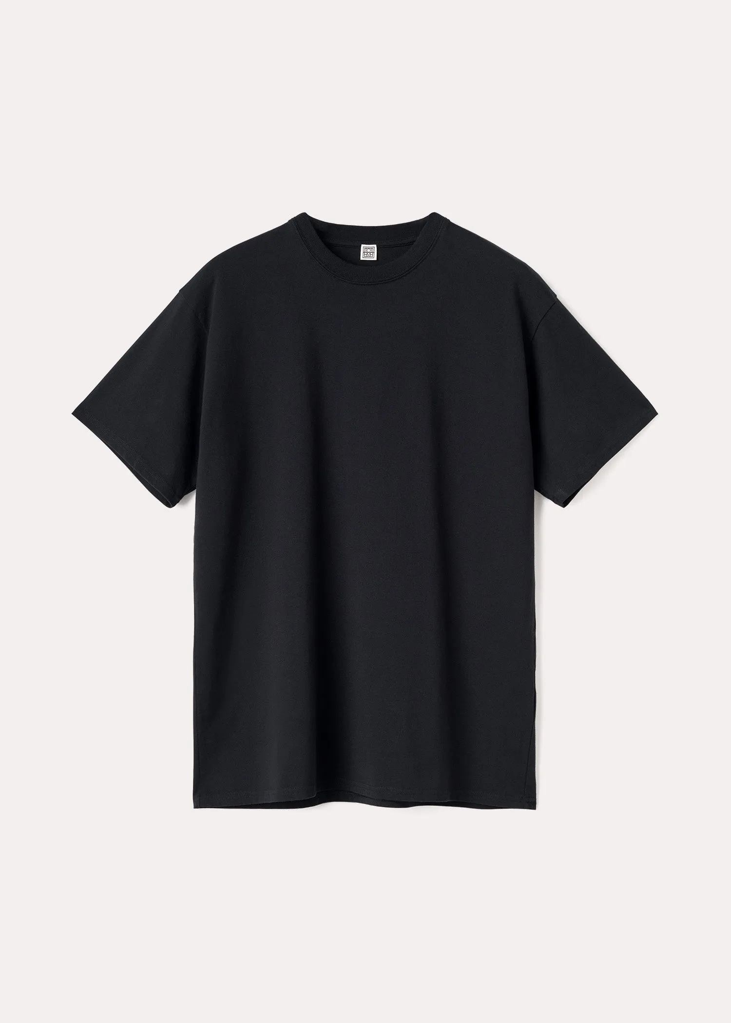 Straight cotton tee black sold by Toteme product image thumbnail 5
