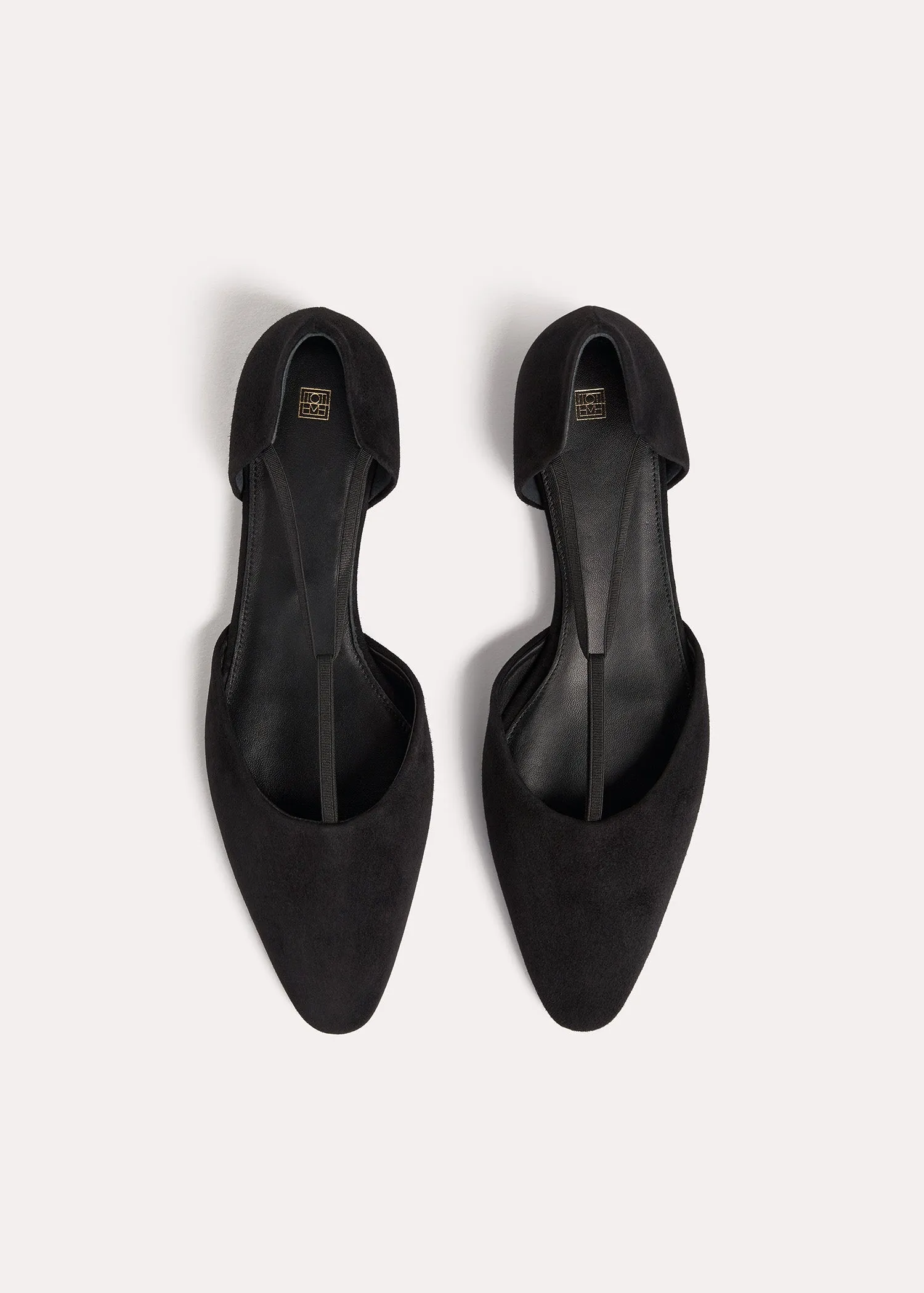 The Suede T-Strap Flat black sold by Toteme product image thumbnail 4