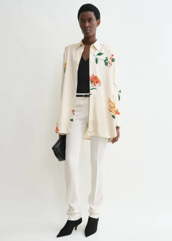 Relaxed honeysuckle shirt ecru/orange sold by Toteme