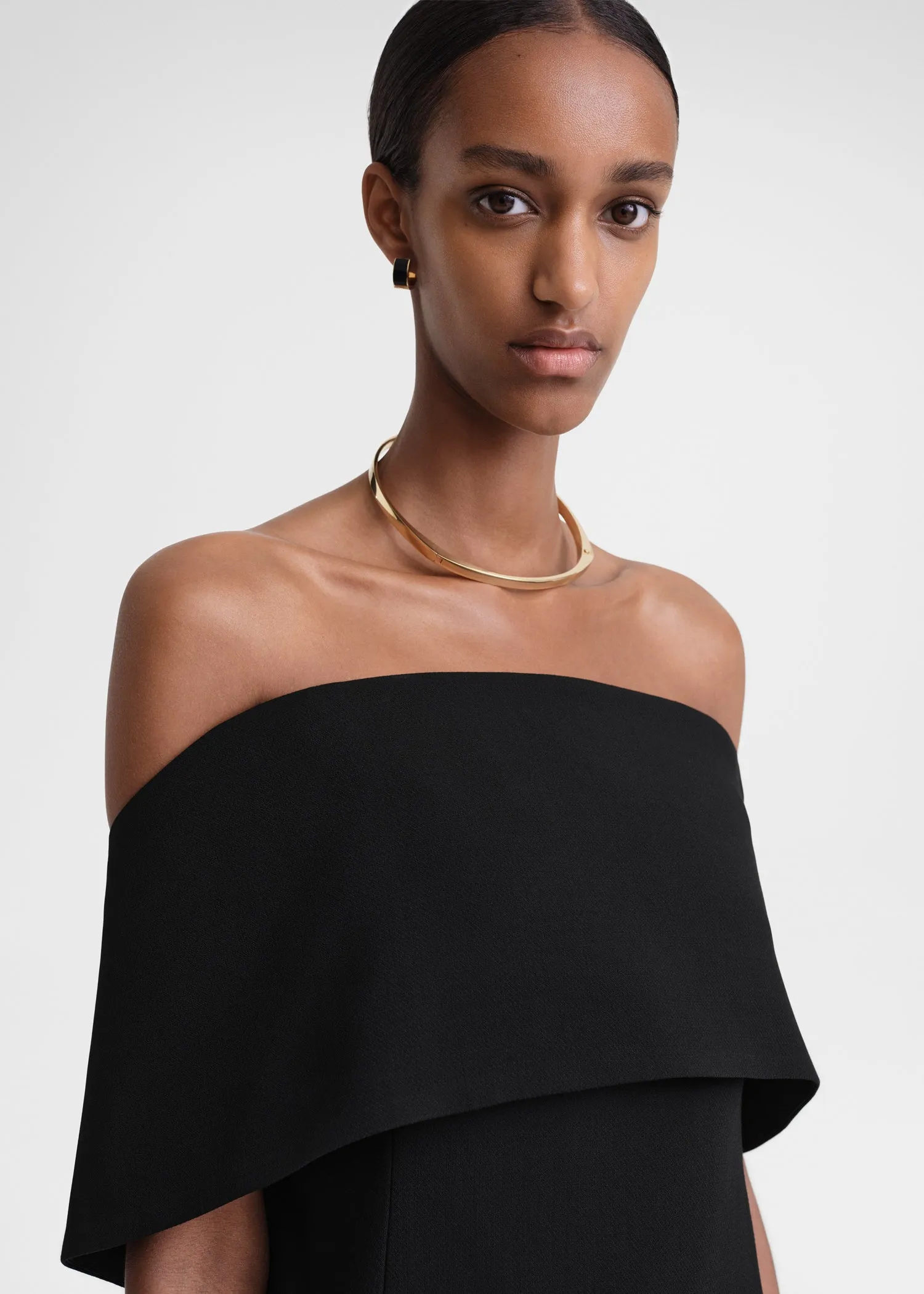 Off-shoulder evening top black sold by Toteme product image thumbnail 2