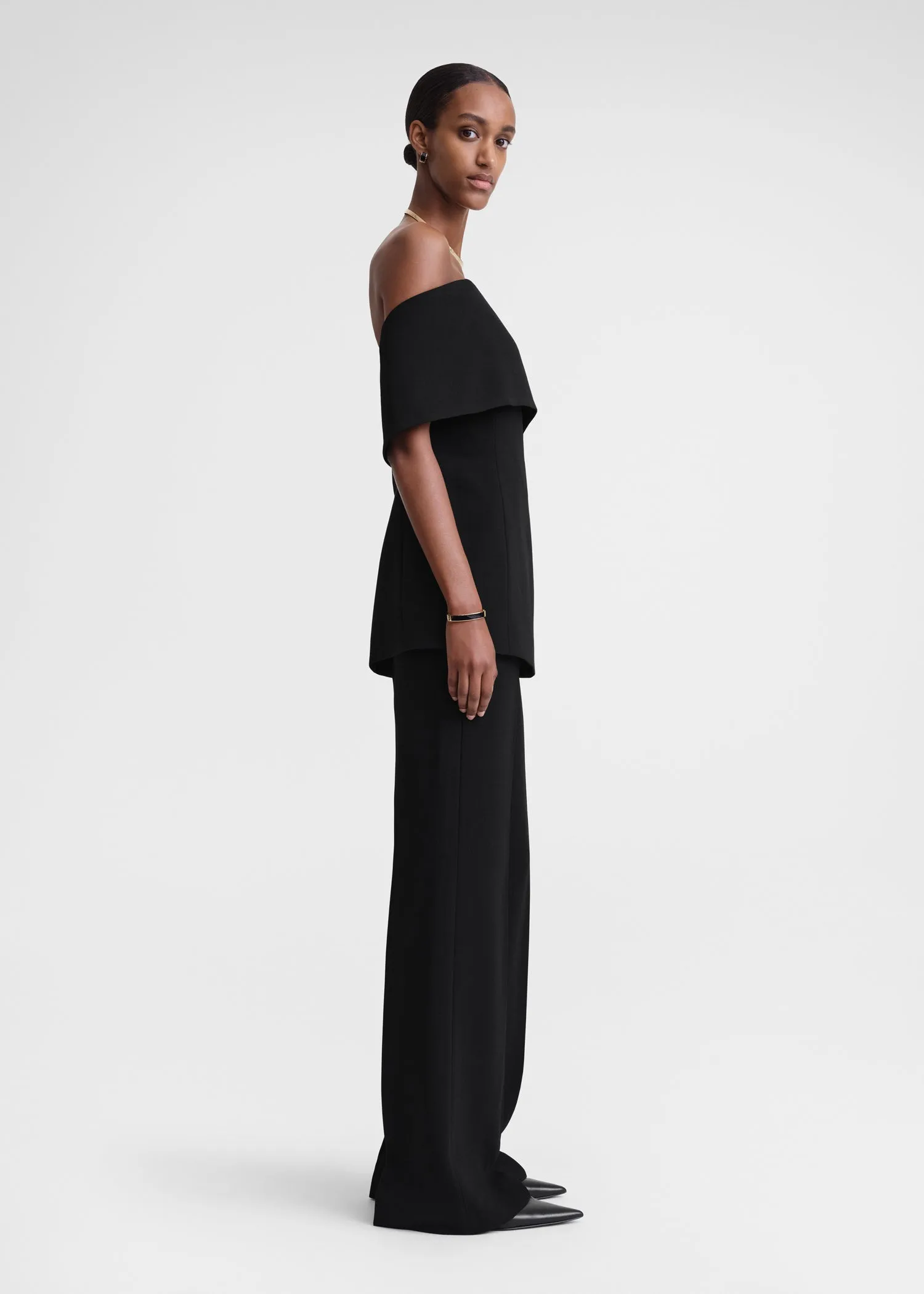 Off-shoulder evening top black sold by Toteme product image thumbnail 3