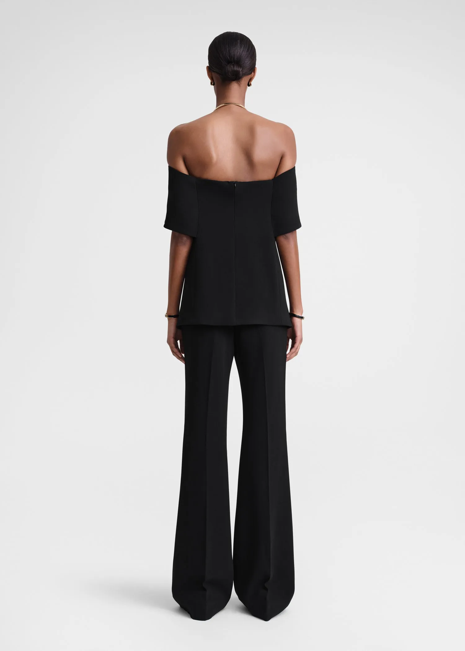 Off-shoulder evening top black sold by Toteme product image thumbnail 4