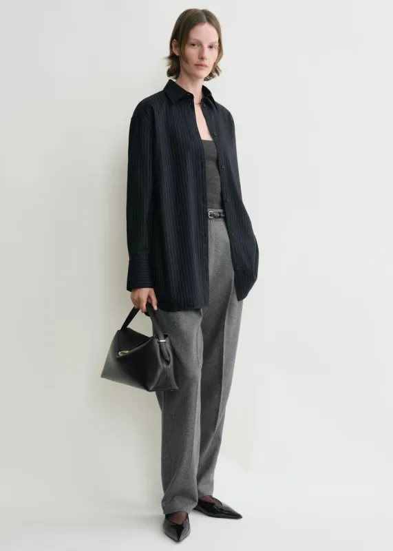 Relaxed pinstriped shirt navy sold by Toteme