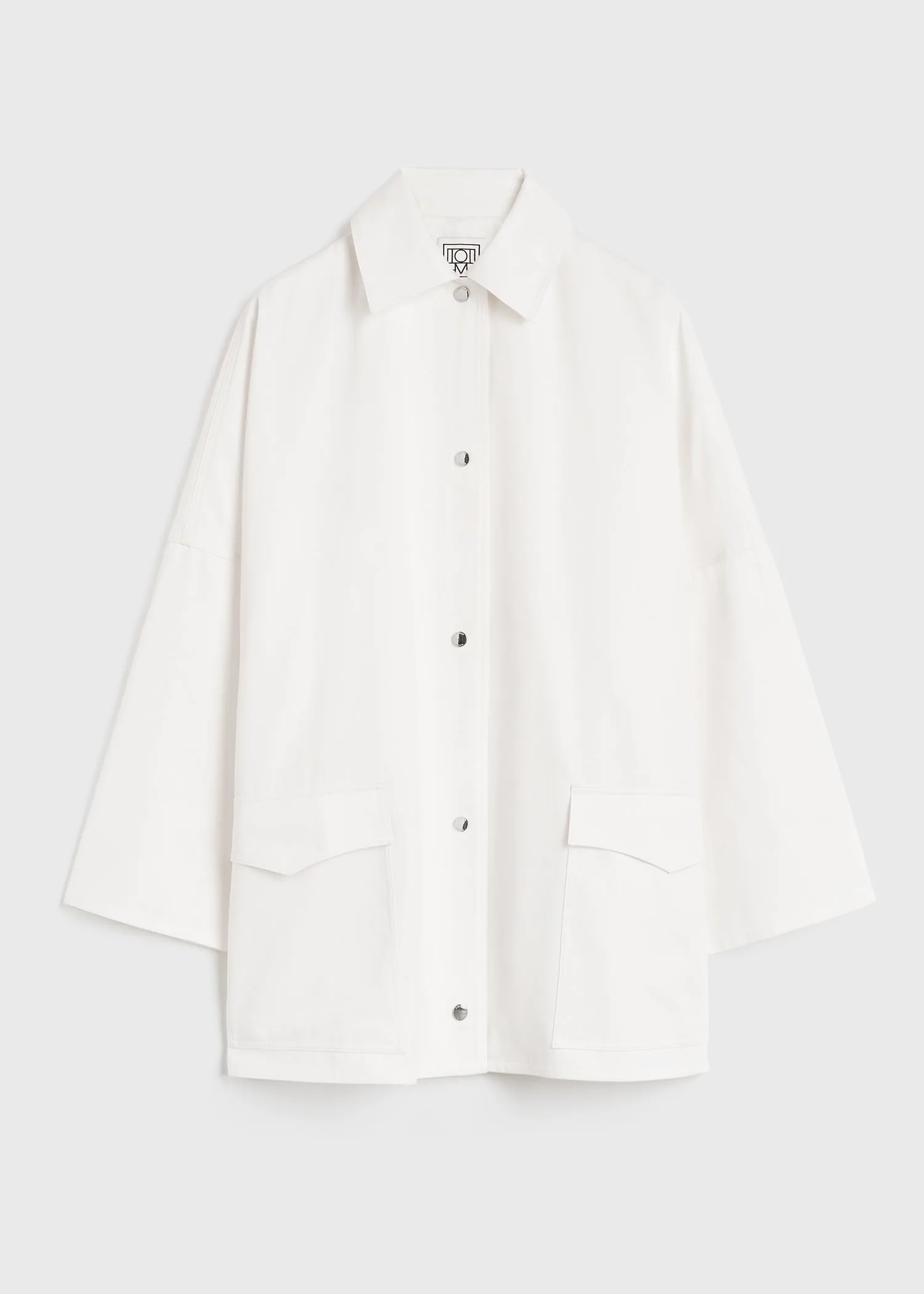 Cotton twill overshirt jacket white sold by Toteme product image thumbnail 5