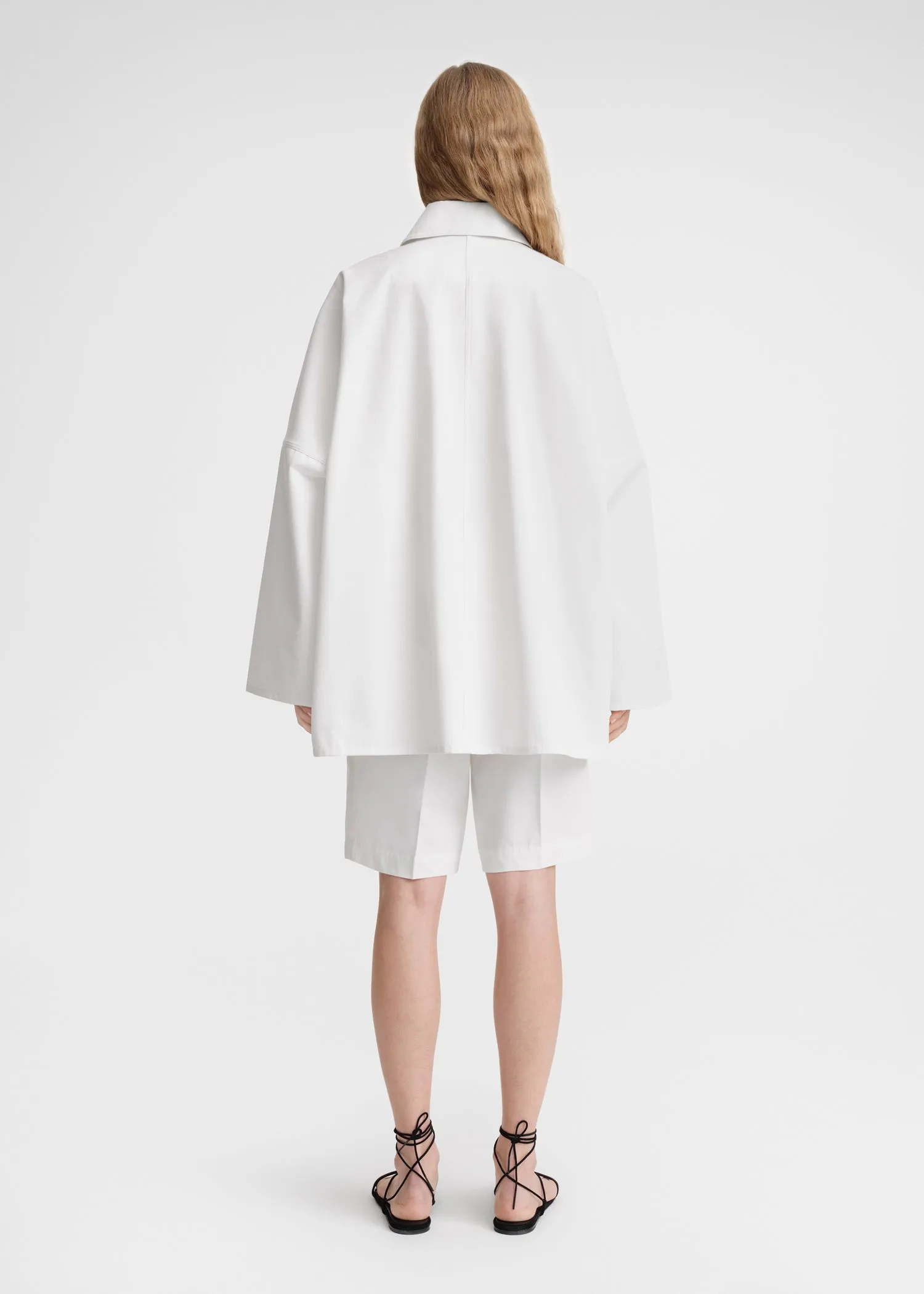 Cotton twill overshirt jacket white sold by Toteme product image thumbnail 3