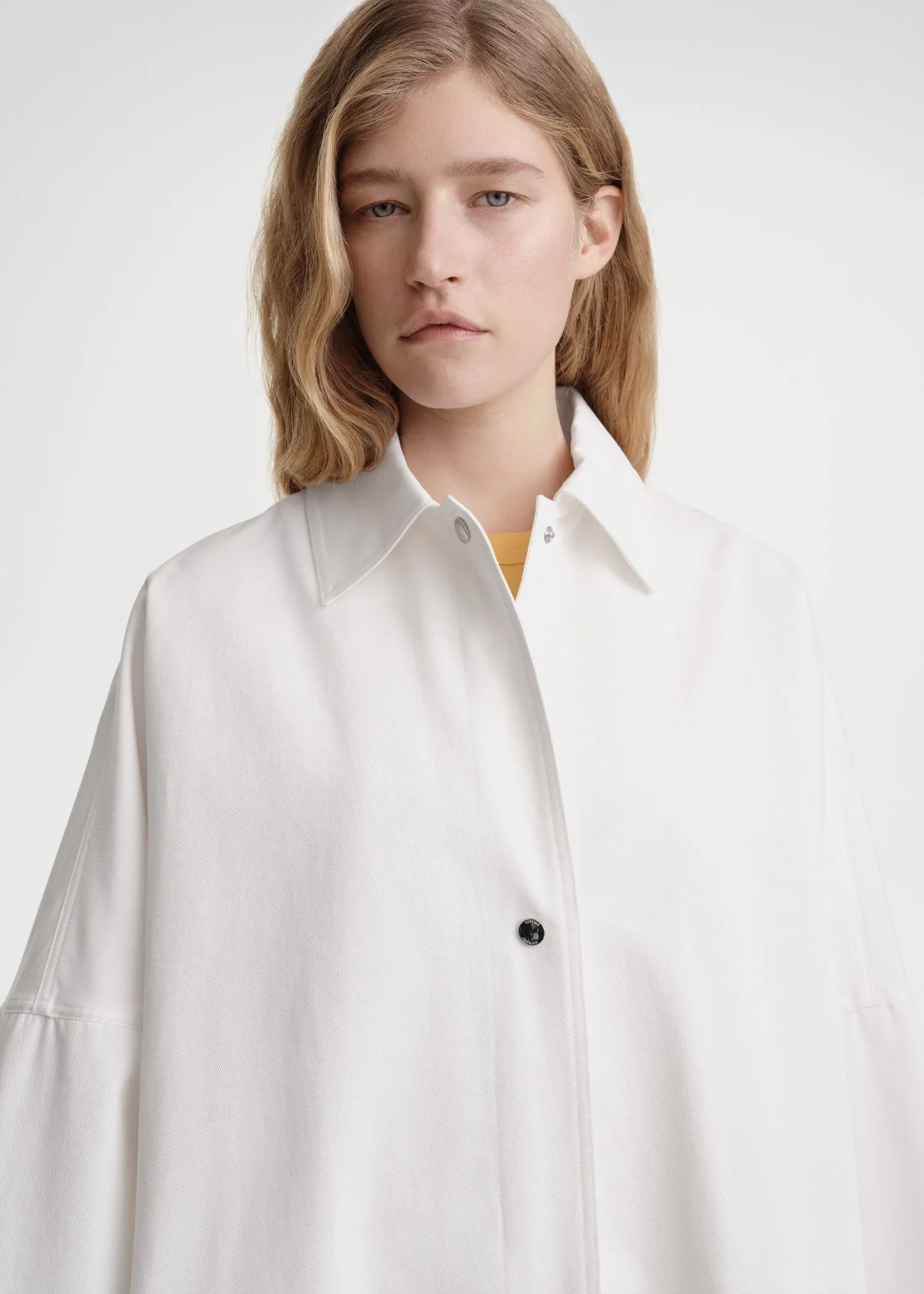 Cotton twill overshirt jacket white sold by Toteme product image thumbnail 4