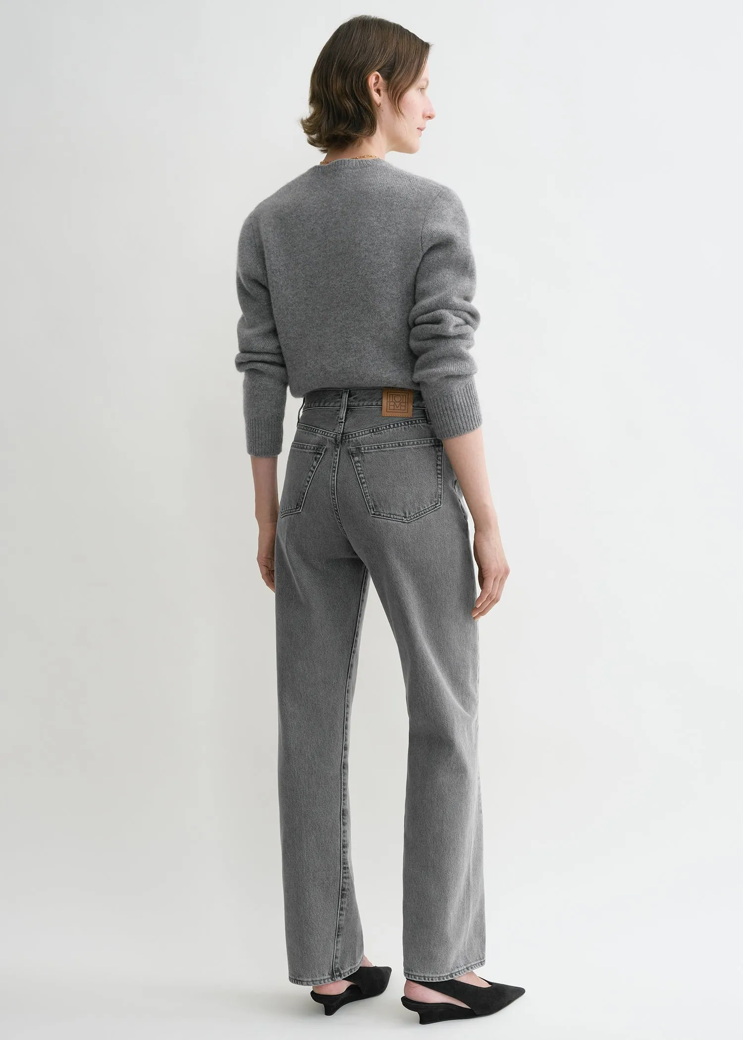 Twisted seam denim full length mid grey sold by Toteme product image thumbnail 3