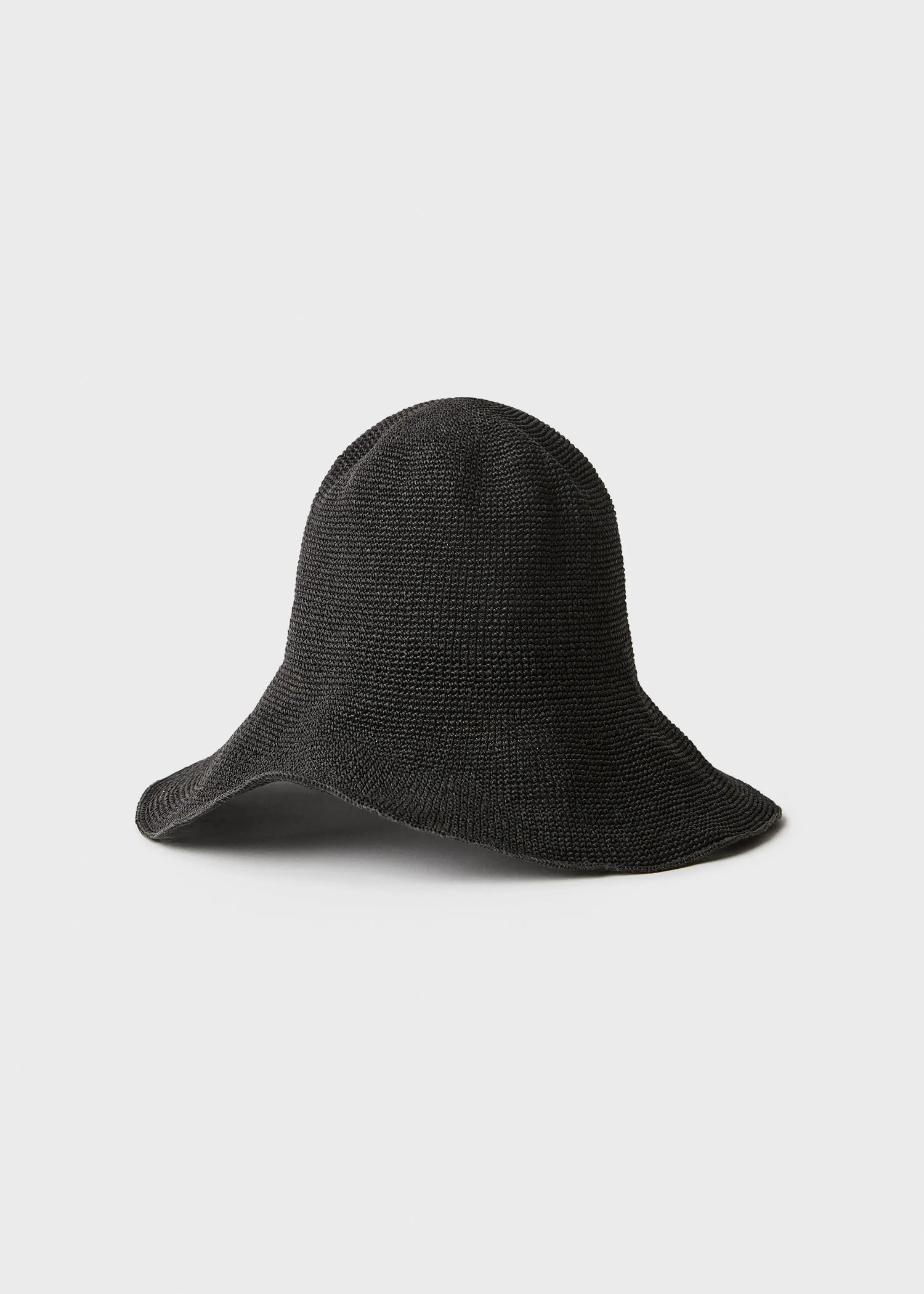 Paper straw hat black sold by Toteme